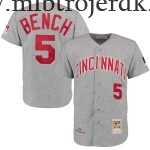 Mænd Cincinnati Reds MLB Trøjer Johnny Bench Mitchell & Ness Grå Throwback