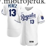 Mænd Kansas City Royals MLB Trøjer Salvador Perez  Hvid Hjemme Player