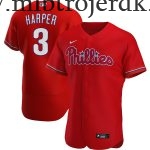 Mænd Philadelphia Phillies MLB Trøjer Bryce Harper  Rød Alternate Player